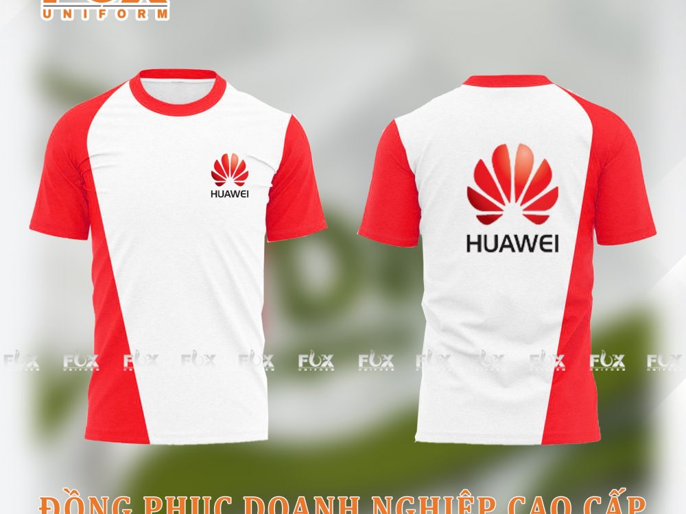 áo thun đồng phục huawei.