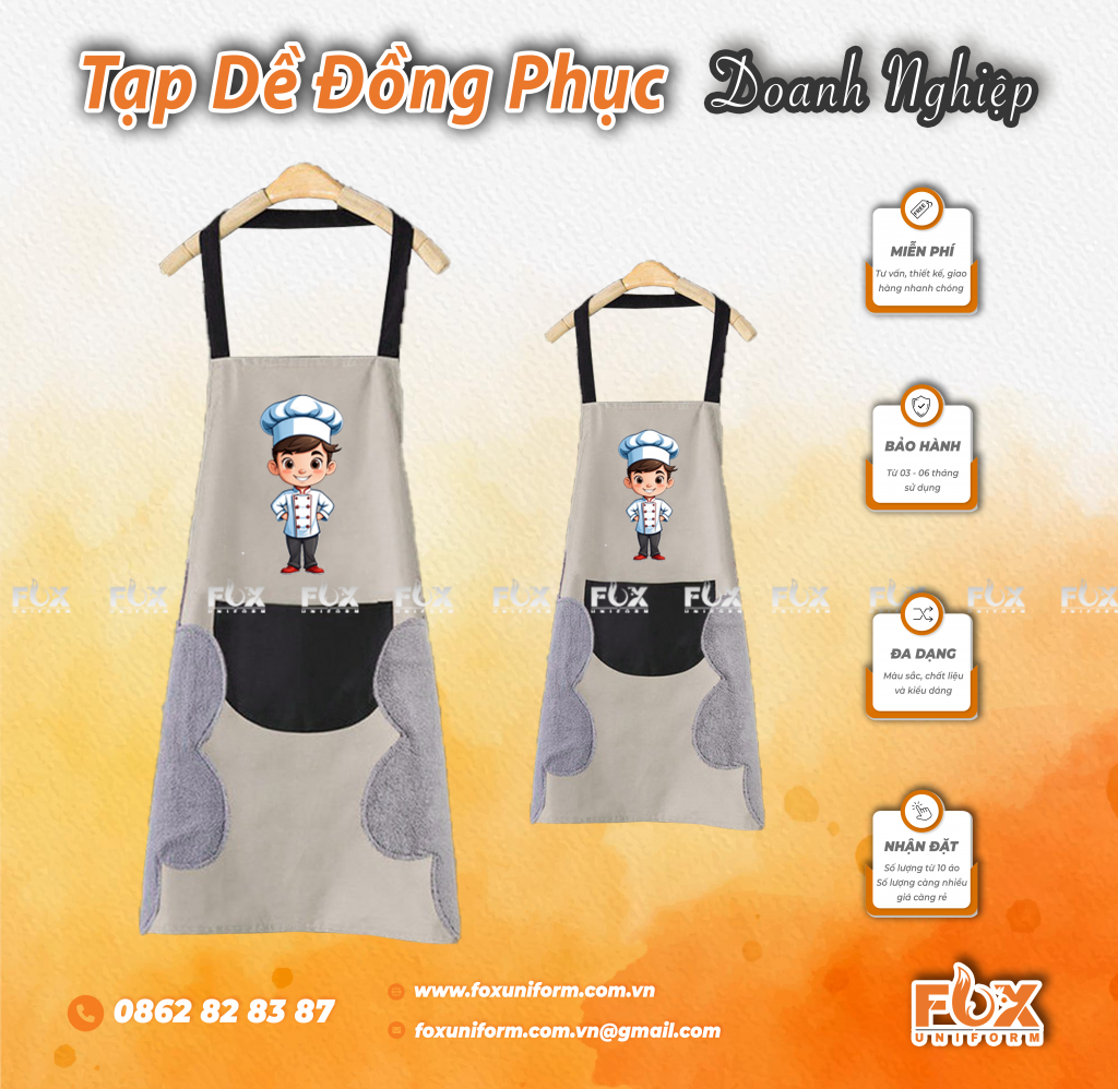 Tạp Dề Đồng Phục Doanh Nghiệp