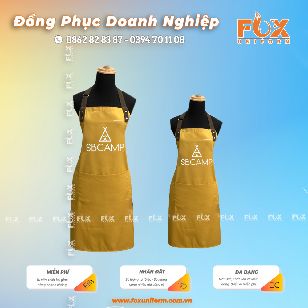 Tạp Dề Đồng Phục Nhà hàng Bếp Bé Nữ